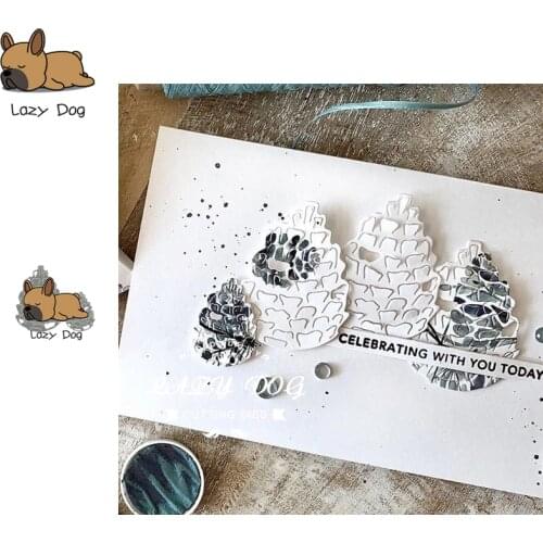 2PCS Pine Cone Plant Metal Cutting Dies Scrapbooking Stencil Decorative Craft Embossing Die Cuts Card Making New Dies For 2019