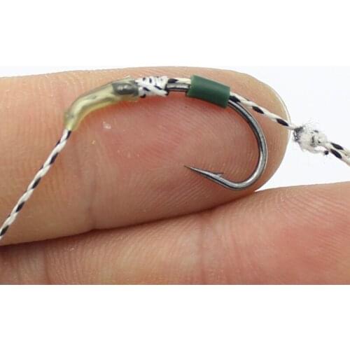 20PCS Carp Fishing Micro Fishing Hook Aligner Hook Sleeve Line Hook Kick Off Anti Tangle Aligner Rig Terminal Tackle Accessories