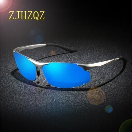 Alumunum Magnesium Mens Polarized Sunglasses Ultra-Light UV400 Mirror Rimless Sqaure Driving Fishing Sports Outdoor Eyewears