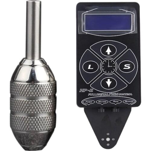 Hp-2 Tattoo Power Supply Digital Power Lcd Us Plug & Stainless Steel 304 Tattoo Handle Grip Tattoo Machine Handle