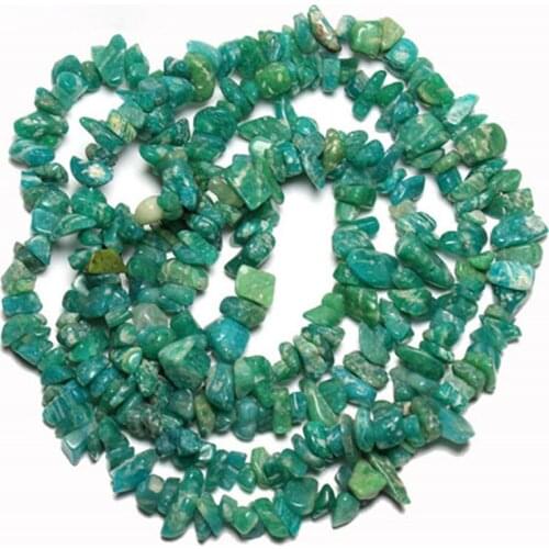 3-5x6-8mm Green Amazonite Beads Natural Freeform Chips Stone Beads For Jewelry Making Beads 32'' Needlework DIY Beads Trinket