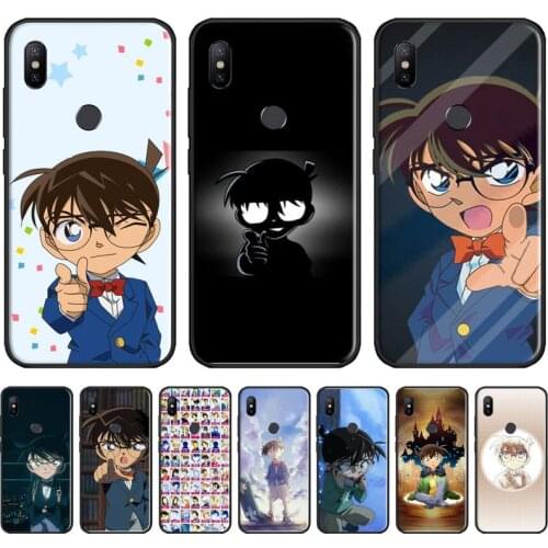 Anime Conan Detective Case Closed Phone Case For Xiaomi Redmi 7 9t 9se k20 mi8 max3 lite 9 note 8 9s 10 pro Soft Silicone Cover
