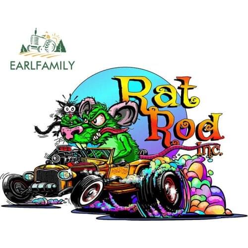 EARLFAMILY 13cm x 8.1cm Retro Racing Classic Rat Rod Die Cut Vinyl Decal Car StIcker Vinyl Window Bumper Decoration JDM Graphic
