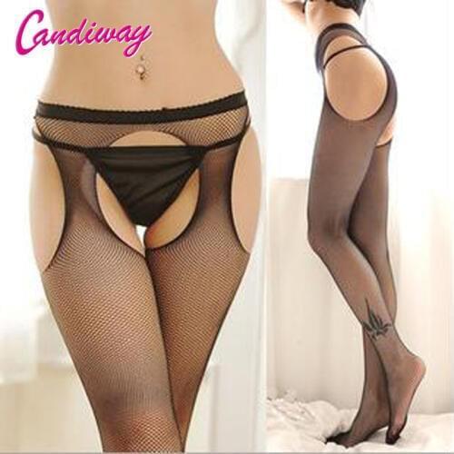 Exotic Apparel Teddies open cortch mesh lady stocking NightLife sexy women Baby Doll fishnet sex product lingerie female Tight