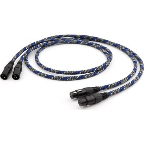 Hifi audio SQ-88B 5N OCC red copper silver plated super Reference audio interconnects cable with neutrik XLR plug