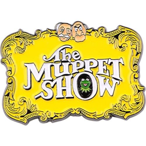 J2736 Funny Cartoon Puppet show Metal Enamel Pin Brooch Cute Frog Badge Pins Hat Pin Brooch Jewelry Badges For Clothes