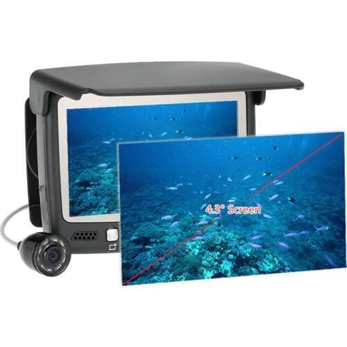 YUMEIQUN Fish Finder Camera 4.3 inch Monitor Camera Kit HD1000TVL Underwater Ice Ocean Video Fishing Camera