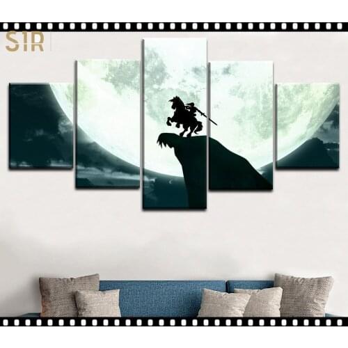 The Legend Zelda Poster Vikings Pictures Wall Art 5 Pieces Canvas Painting Home Decor Living Room HD Printed Game Poster Anime