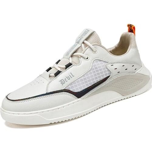 Men Casual Shoes Flat Outdoor Fashion Lace Up Summer Spring Mesh Low Top Sneakers Male Non-Slip Work Breathable Thick Sole