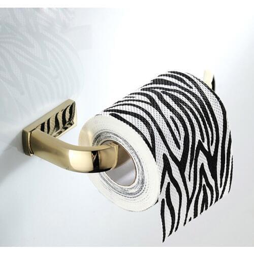 Leyden Toilet Paper Holder New Arrivals Wall Mounted Gold Solid Brass Tissue Holder Bathroom Accessories Toilet Paper Holder