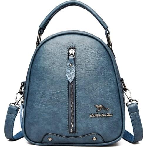 Multifunctionele Lederen Rugzakken Voor Vrouwen Reizen Rugzak Mini Schooltassen Voor Tienermeisjes Sac A Dos Kangoeroe Vrouwelij