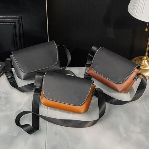 Fashion High Quality Leather Shoulder Bags For Men 2021 New Trend Crossbody Bag Casual Travel Business Messenger Bag Small Purse