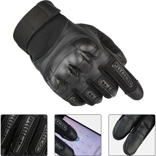 Motorcycle Glove Full Finger Touch Screen PVC Breathable Powered Motorbike Racing Riding Outdoor Bicycle Protective Glove Summer