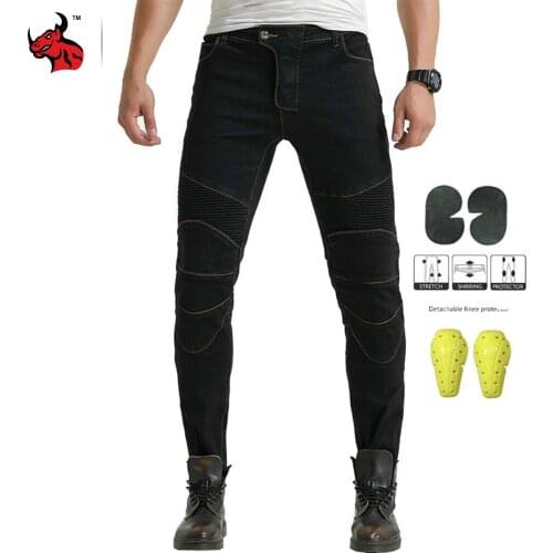 HEROBIKER Motorcycle Pants Casual Riding Moto Jeans Protective Gear Men Touring Motorbike Trousers Straight Motocross Jeans