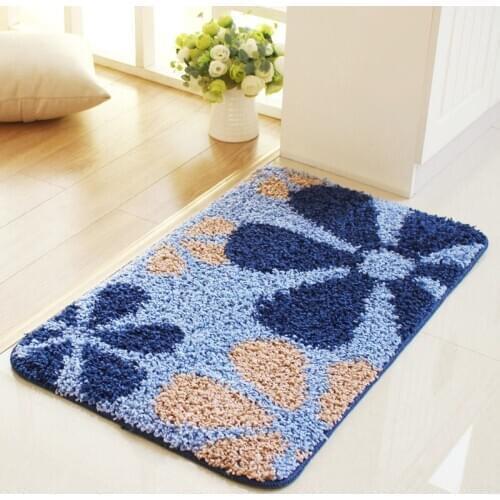 Flower Style Non-slip Home Door Mat Bedroom Entrance Carpet Bathroom Suction Pads Bath Mat Balcony Absorbent Foor Mat Carpet