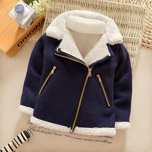 2021 new baby fleece boys' jacket 0-6 years old warm toddler winter girls' cotton padded jacket baby thickened cotton padded jac