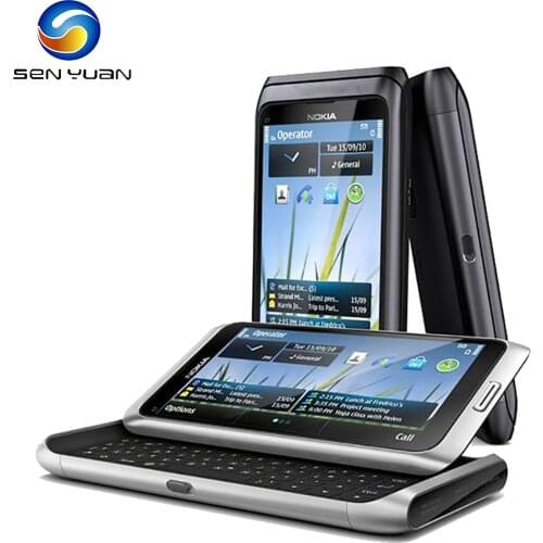 Original Nokia E7 3G Mobile Phone Refurbished WIFI GPS 8MP QWERTY English&Arabic&Russian Keyboard Unlocked Symbian^3 CellPhone
