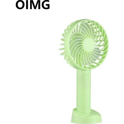 OIMG New Mini Portable Handheld USB Rechargeable Appliances Desktop 3 Speeds Silent Student Indoor Outdoor Travel AirCooler Fan