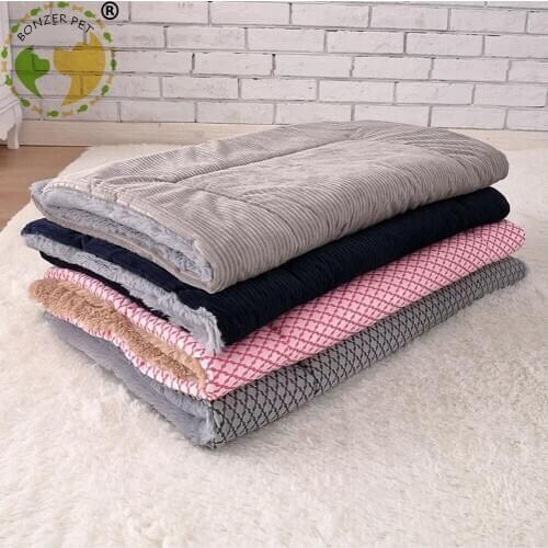 Bonzerpet Dog Bed Warm Pet Bed Linen For Small Medium Large Dog Soft Pet Bed For Dogs Washable Cat Puppy Cotton Kennel Blanket