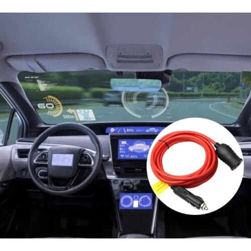 Cigarette Lighter Extension Cord Plug Car Charger Cable 12-24V Female Socket Power Adapter for Air Compressor Tire Pump G5AD