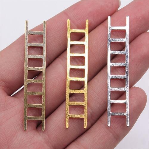 WYSIWYG 10pcs 51x10mm 3 Colors Antique Gold Antique Silver Color Antique Bronze Ladders Pendant Charms For Jewelry Making