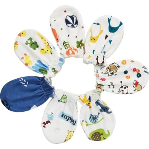 10Pairs/lot New Born Baby Gloves Anti Scratching Glove Cotton Scratch Infant Mittens Cotton Newborn Protection Face Baby Glove