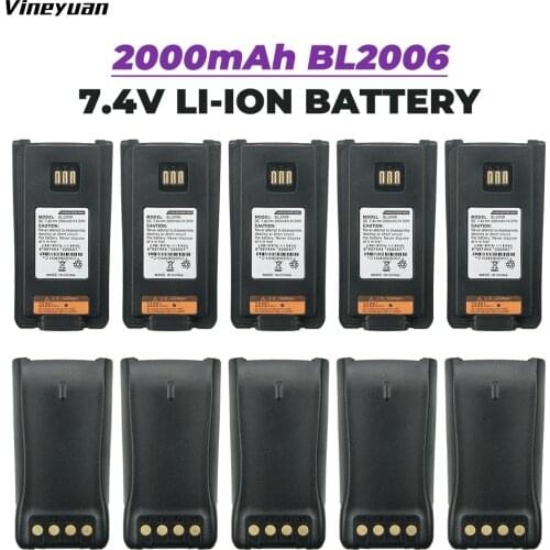10X BL2006 Replacement for BL2006 LI-ION 2000MAH Battery for PD782 PD702 DMR RADIOS