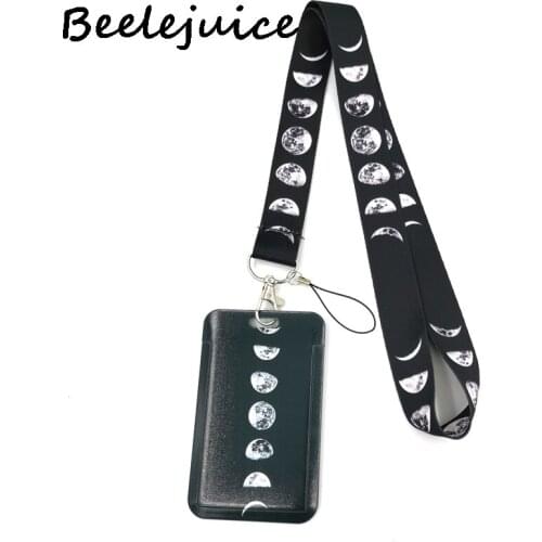 12sets Lunar Eclipse Moon Space Credit Card ID Holder Bag StudentTravel Card Cover Badge Gifts Accessories Work Name Card Holder