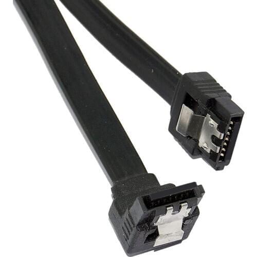 2pcs Sata 3.0 Data Cable SATA III SATA 3 Cable 45cm With Locking Latch Straight To Right Angle 90 Degree 6GBs