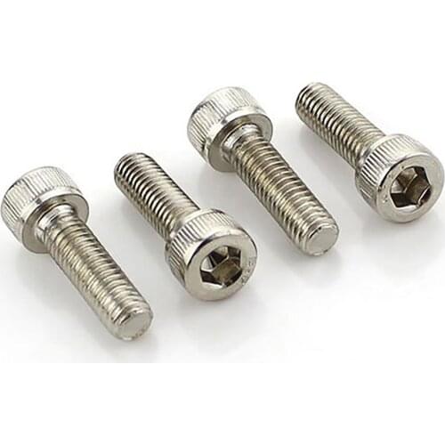 50Pcs M2 M2.5 Grade 12.9 Hex Socket Head Cap Screws Nickel-plated Full Thread Alloy Steel Allen Head Bolts DIN912
