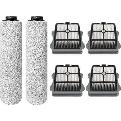 6PCS Suitable For Tineco Iflora 3 / One S3 Main Brush Filter Screen, 4 Filters And 2 Rollers