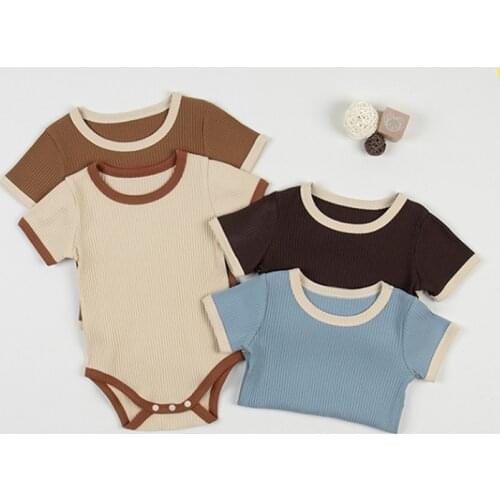 7438 Newborn Baby Clothes Summer 2021 Baby Boy One-piece Clothes Thin Cotton Baby Girl Romper Toddler Baby Clothes Onesies