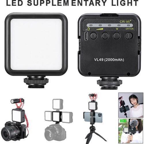 For Flash Accessories 1pc VL49 Camera Fill Light High Brightness Mini LED Phone Video Lights Built-in Battery Mayitr