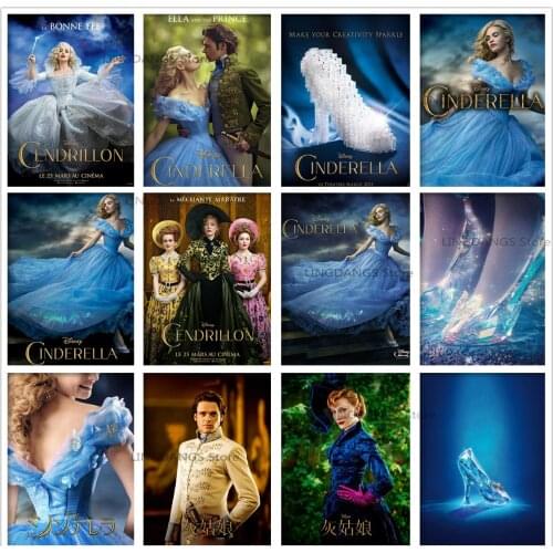5d Diy Diamond Painting Disney Classic Movie Cinderella Poster Cartoon Diamond Mosaic Embroidery Cross Stitch Home Decor Gift