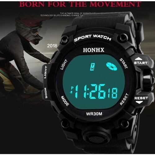Sport Watches for Men Waterproof Big Dial Chronograph Watch 24 hours Digital Military Army Watches Male Clock reloj hombre