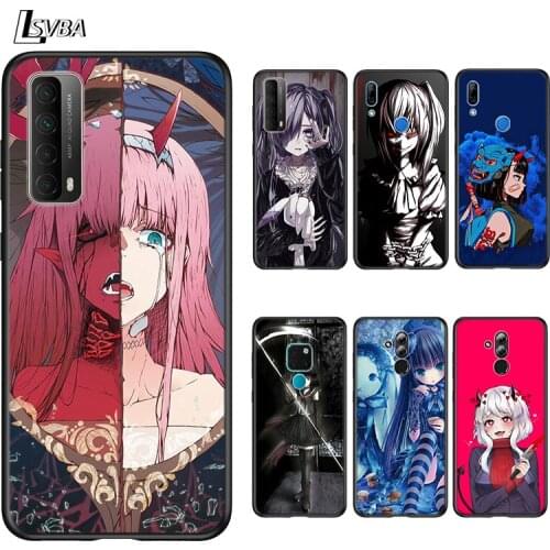 Dark Anime Girl For Huawei Mate 40 RS 30 20 20X 10 P Smart 2021 2020 Z S Pro Plus Lite 2019 2018 Phone Case