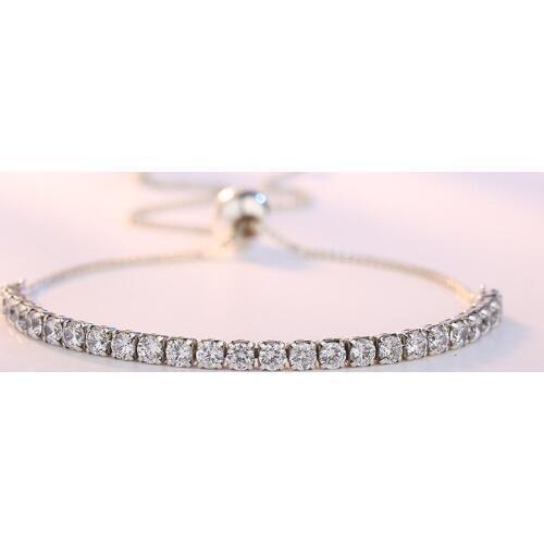 Elegant Zircon Charms Bracelet Crystal Bracelets For Women Silver Plated Bracelets & Bangles Womens Jewelry Femme Wholesale 155