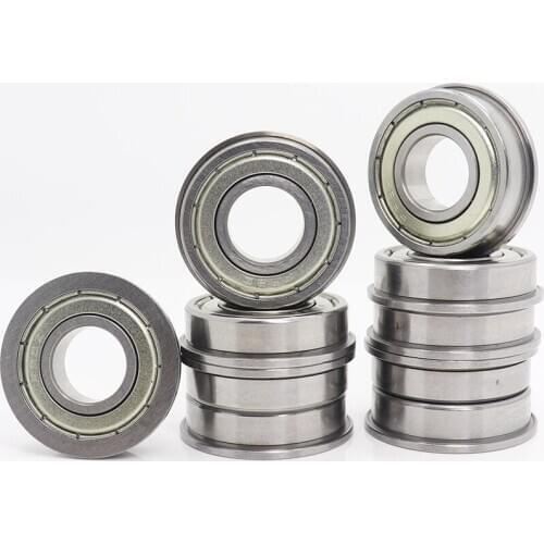 FR8ZZ Bearing 12.7x28.575x7.938mm ( 10 PCS ) ABEC-1 Miniature Flanged FR8ZZ Ball Bearings RI-1218ZZ