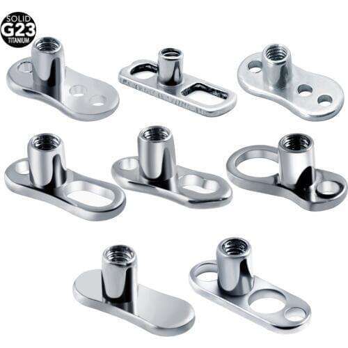 G23 Titanium Micro Dermal Piercings Dermal Top with 1.6*2mm Base Hide in Skin Piercings Body Jewelry