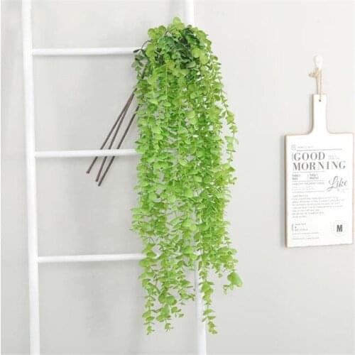 1pcs Artificial Plants vine Green Grass Plastic plant Grass Garden Home Decoration artificial grass Fake plant leaf Green Plant