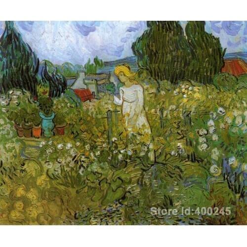 Modern art Mademoiselle Gachet in her garden by Vincent Van Gogh reproduction paintings Hand painted High quality