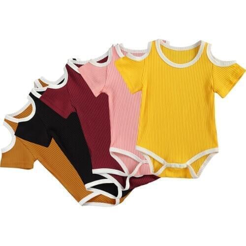 Baby Girls Romper, Round Neck Short Sleeve Bodysuit One-piece Suit for Photography Birthday Party 2021 New Arrivals