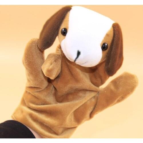 Finger Puppets Animals Cotton Hand Puppet Toys Glove Finger Puppet Dog Animal Plush Toys for Children Birthday Gift