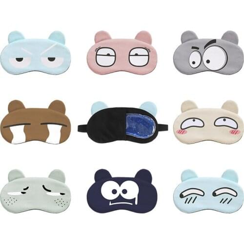 Sleeping Mask Eyepatch Cold Hot Eye Cover Creative Lovely Cartoon Travel Relax Sleeping Aid Eye Patch Shading Eye Ice Bandage