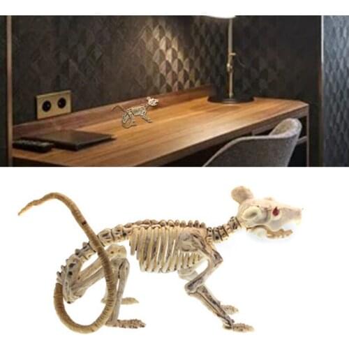 Reusable Skeleton Mouse Prop Animal Bones Party Shop Decoration Horror Haunted House Decorations for Halloween Scene Decoration