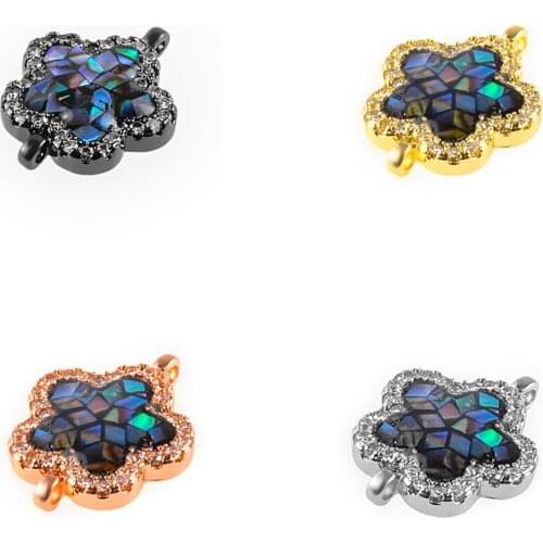 Fashion Boutique Color Ceramic Petal Jewelry Connector Bracelet Anklet Necklace Accessories Wholesale