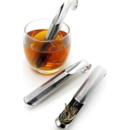 Stainless Steel Tea Infuser Pipe Design Tea Strainer Steeper Reusable Tea Bag Fine Mesh Tea Filter For Loose Leaf Herbs Teaware