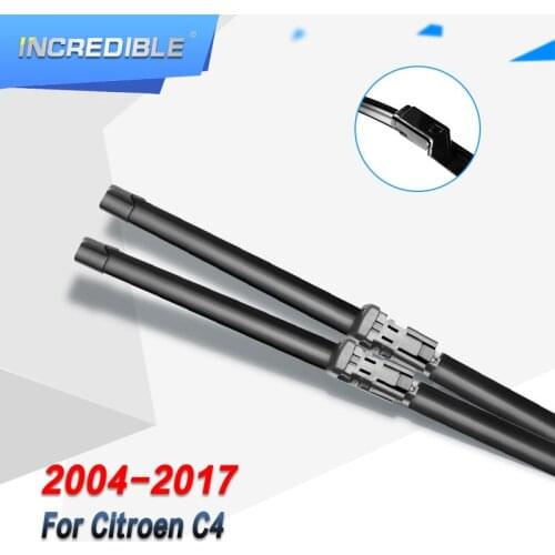 INCREDIBLE Wiper Blades for Citroen C4 Hatchback / Coupe / Sedan / Aircross Fit Pinch tab / Push Button / Hook Arms 2004 to 2017