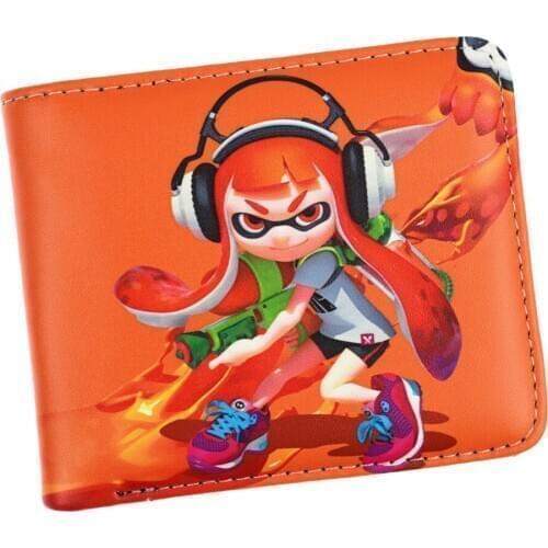 2018 New Arrival Colorful Game Wallet Splatoon 2 Wallet Youth Bifold Purse With Card Holder Coin Pocket