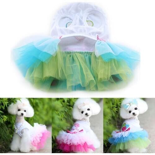 Cute Dog Clothes for Small Dogs Dress Sweety Princess Dress Spring Summer Puppy Small Dog Lace Princess Chihuahua Dog